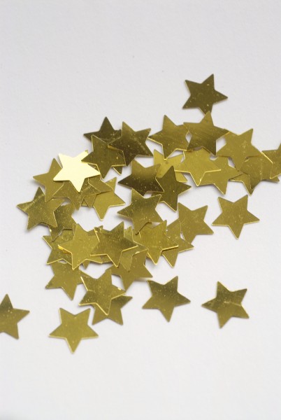 Konfetti metallic Stern gold