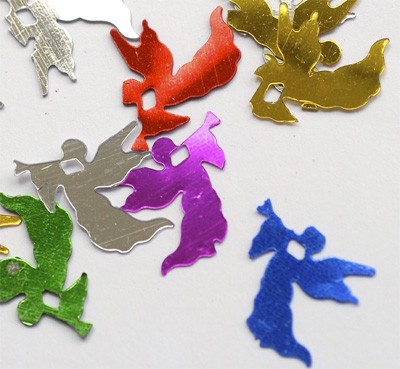 Konfetti 'Engel mit Trompete' metallic bunt