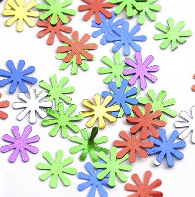 Konfetti 'Blumen' metallic bunt