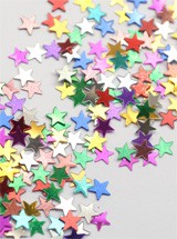 Konfetti Sternchen bunt metallic - mini