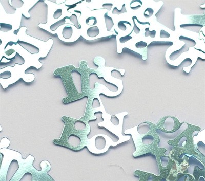 Konfetti 'It's a Boy' metallic blau