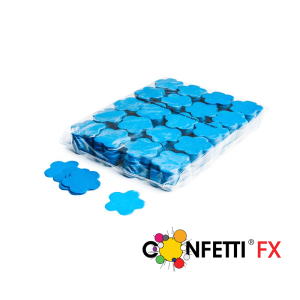 Slow Fall Konfetti, Blumen, hellblau, 1 kg