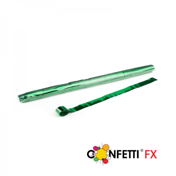 FX Luftschlangen Streamer grün metallic 10m x 2,5cm