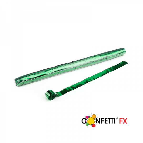 FX Stadion Luftschlangen Streamer grün metallic 20 m x 2,5 cm