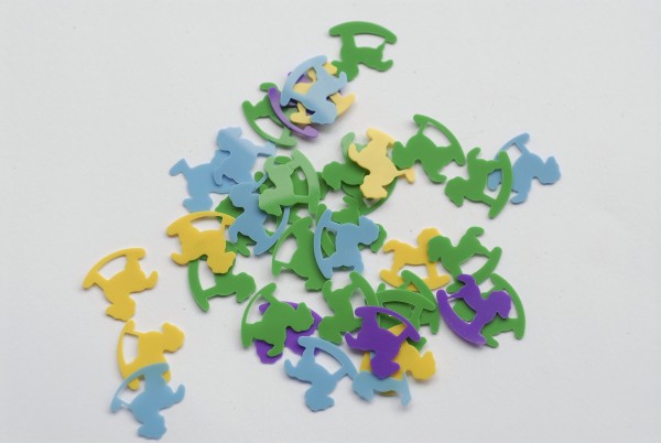 Konfetti 'Schaukelpferd' pvc bunt