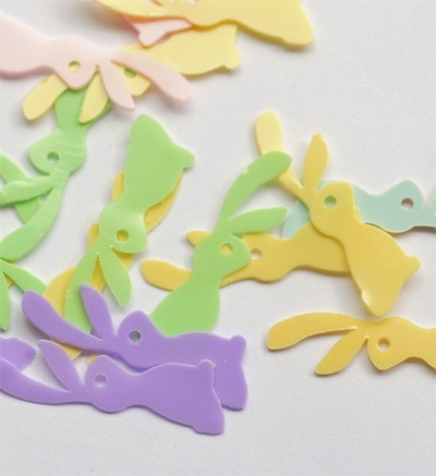 Konfetti 'Häschen' pvc bunt pastell