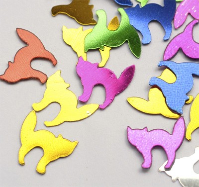 Konfetti 'Katzen' metallic bunt