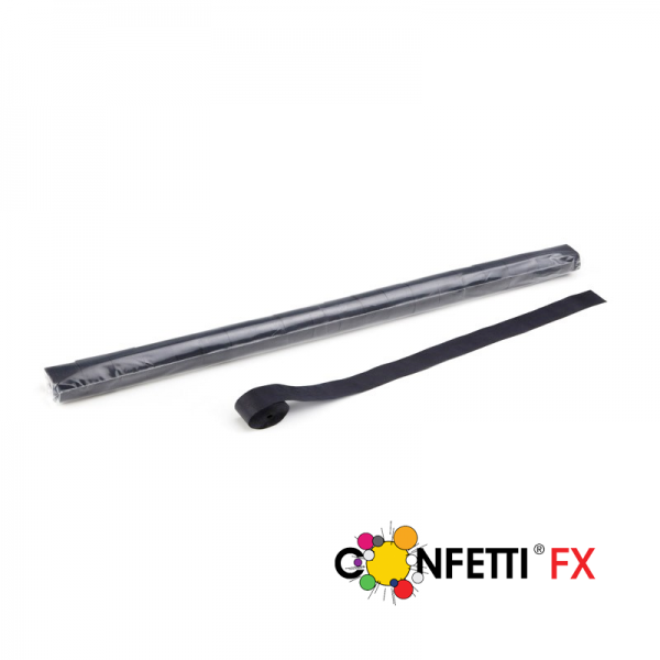 FX Luftschlangen Streamer 10 x 2,5cm schwarz