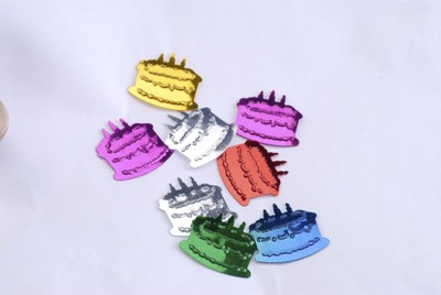 Konfetti 'Geburtstagstorte klein' bunt metallic