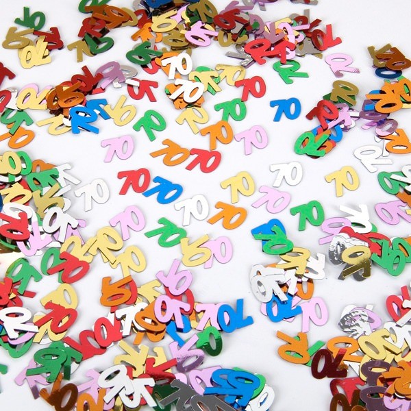 Konfetti Zahl 70