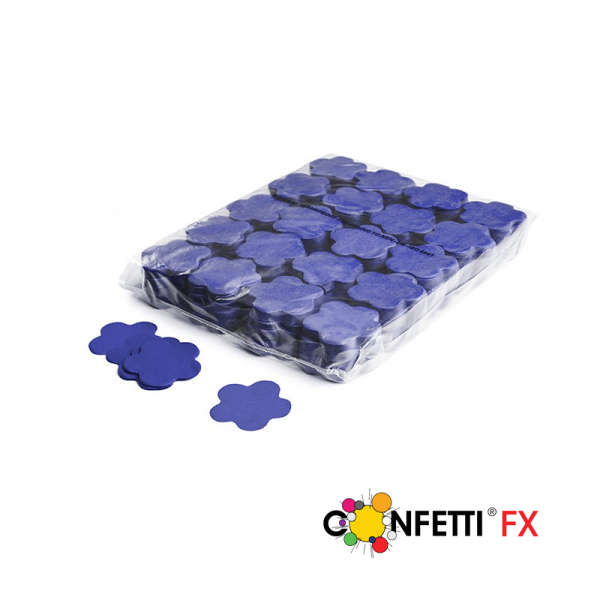 Slow Fall Konfetti, Blumen, dunkelblau, 1 kg