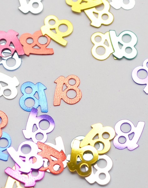 Konfetti '18' bunt metallic