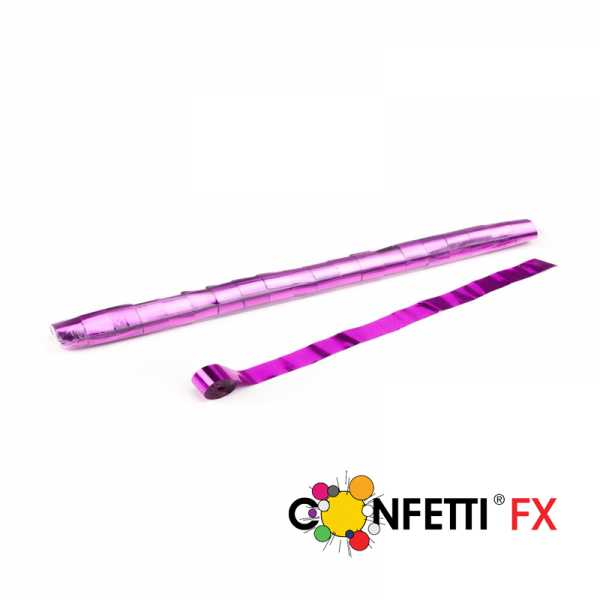 FX Luftschlangen Streamer pink metallic 10m x 2,5cm