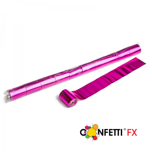 Stadion Metallic Streamer Luftschlangen pink metallic 20m x 5cm