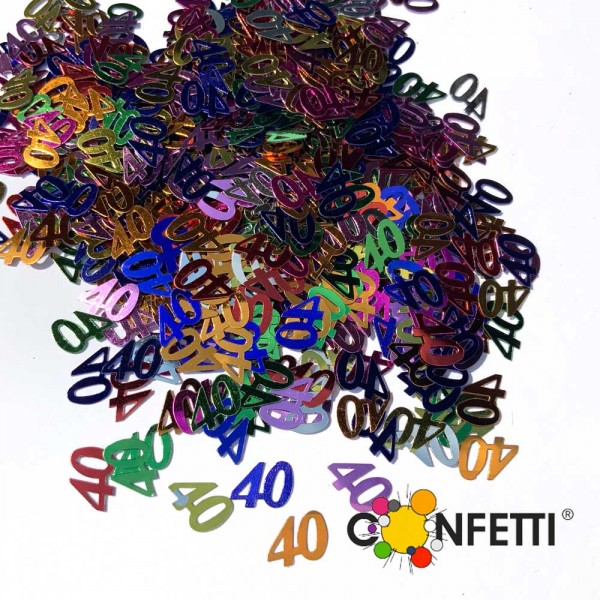 Konfetti Zahl 40