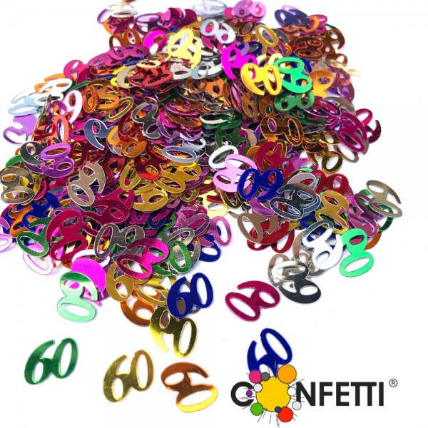 Konfetti Zahl 60