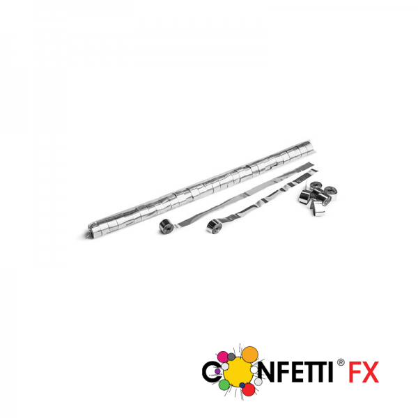 Metallic Streamers 10m x 1,5cm - silber