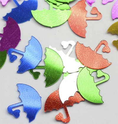 Konfetti 'Schirme' metallic bunt