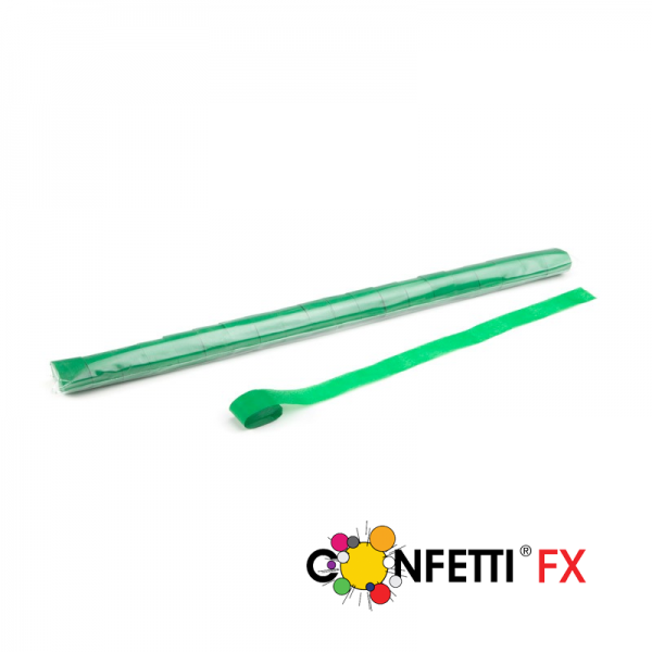 FX Luftschlangen Streamer dunkelgrün 10Mx2,5CM