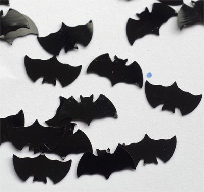 Konfetti 'Fledermäuse' pvc schwarz