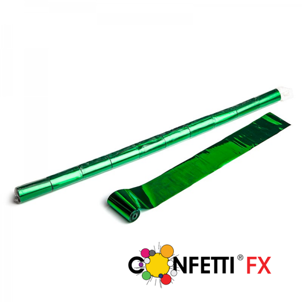 FX Luftschlangen Streamer grün metallic 10m x 5cm