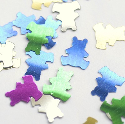 Konfetti 'Bärchen' metallic bunt